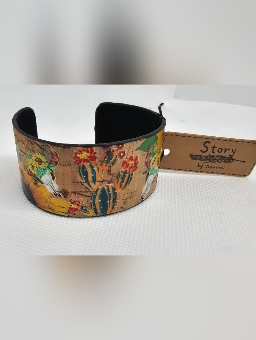 Sunflower & Succulent  Cuff Bracelet - Floral Western Style